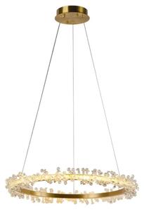 LED Stmívatelný lustr na lanku LED/40W/230V 3000-6500K zlatá + dálkové ovládání