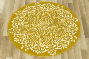 Balta Kulatý koberec LUNA 503788/89955 hořčicový žlutý Rozměr: průměr 120 cm