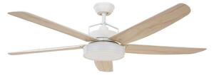 Lucci air 213176-LED Stropní ventilátor LOUISVILLE 1xGX53/18W/230V dřevo/bílá+DO