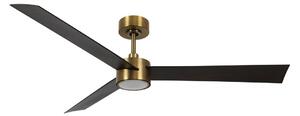 Lucci air 21610549- LED Stmívatelný ventilátor CLIMATE 12W/230V wenge/zlatá + DO