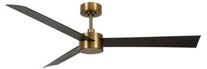 Lucci air 21610549- LED Stmívatelný ventilátor CLIMATE 12W/230V wenge/zlatá + DO