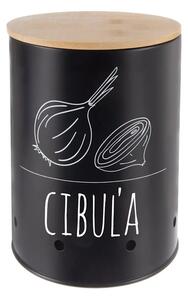 Orion Dóza na cibuli, plech/bambus pr. 13 cm, BLACK SK