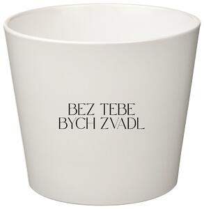 BEZ TEBE BYCH ZVADL - malý květináč