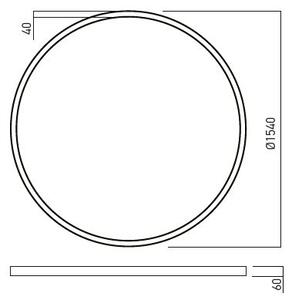 Arelux AM04WW SWH Xambit, bílé stropní/závěsné kruhové svítidlo, 97W LED 3000K, prům. 154cm