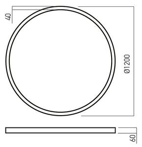 Arelux AM03WW SWH Xambit, bílé stropní/závěsné kruhové svítidlo, 75W LED 3000K, prům. 120cm