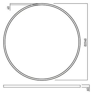 Arelux AM05WW SWH Xambit, bílé stropní/stropní/závěsné kruhové svítidlo, 120W LED 3000K, prům. 204cm