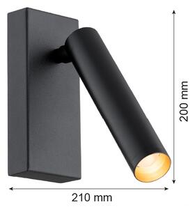 Argon 8328 - LED Nástěnné bodové svítidlo RIO LED/4,2W/230V 3000K černá