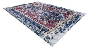 Makro Abra Kusový koberec vhodný k praní ANDRE 1136 Vintage protiskluzový bordó modrý Rozměr: 120x170 cm