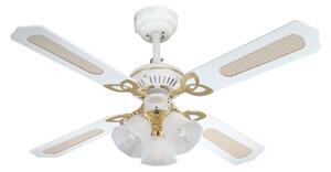 Ventilátor Princess Trio, bílý, tichý, Ø 105 cm – Westinghouse Westinghouse, Princess Trio, Bílá, Obývací pokoj, Dřevo