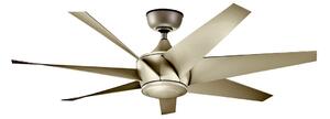 Kichler KLF-LEHR2-54-AS-Stropní ventilátor LEHR pr. 137 cm IP44+dálkové ovládání