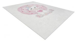 Makro Abra Dětský kusový koberec vhodný k praní BAMBINO 1128 Jednorožec protiskluzový krémový Rozměr: 160x220 cm