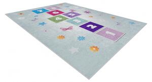 Makro Abra Dětský kusový koberec vhodný k praní BAMBINO 1075 Skákací panák protiskluzový zelený Rozměr: 80x150 cm
