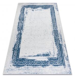 Makro Abra Kusový koberec vhodný k praní ANDRE 1213 Mramor protiskluzový bílý modrý Rozměr: 80x150 cm