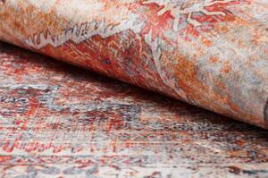 Makro Abra Kusový koberec vhodný k praní ANDRE 1684 Klasický protiskluzový červený Rozměr: 80x150 cm