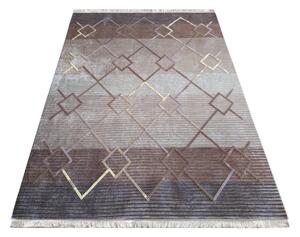 Makro Abra Moderní kusový koberec protiskluzový Hypnotik 06 hnědý Rozměr: 160x230 cm