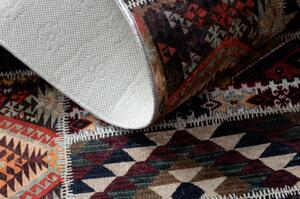 Dywany Luszczow Kusový koberec ANDRE pratelný 2305 orientální patchwork protiskluz, bordó / hnědá Rozměr koberce: 160 x 220 cm