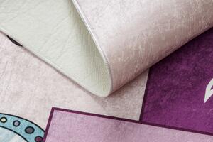 Makro Abra Dětský kusový koberec vhodný k praní BAMBINO 2285 Skákací panák protiskluzový růžový Rozměr: 80x150 cm