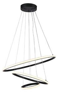 LED Lustr na lanku LED/32W/230V 3000K černá