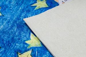 Makro Abra Dětský kusový koberec vhodný k praní BAMBINO 2265 Vesmír kosmonaut raketa hvězdy modrý Rozměr: 80x150 cm