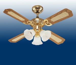 Ventilátor Princess Trio, dřevěný, tichý, Ø 105 cm – Westinghouse Westinghouse, Princess Trio, Dřevo, Obývací pokoj, Dřevo