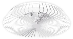 Stropní ventilátor Himalaya s LED osvětlením, ovládání přes aplikaci a dálkové Mantra Iluminación, Himalaya, stmívatelné, Bílá, Obývací pokoj, Kov, Moderní