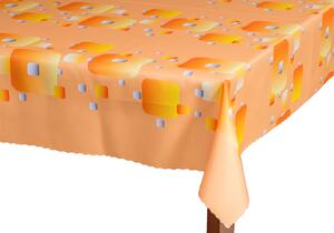 Ubrus teflonový R03 - oranžový Rozměry: průměr 140, Tvar: Kulatý