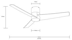 Immax NEO 07135-B-LED Stropní ventilátor FRESH 18W/230V Wi-Fi Tuya černá +DO