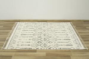 Makro Abra Kusový koberec Karof 2619A 34 Třásně krémový šedý Rozměr: 200x290 cm