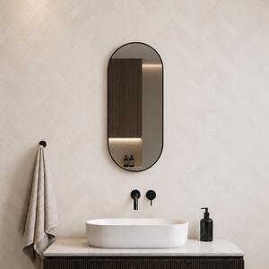 Baltica Design Aluma zrcadlo 50x100 cm oválný černá 5904107933610