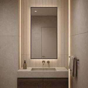 Baltica Design Aluma zrcadlo 50x70 cm obdélníkový s osvětlením černá 5904107934198