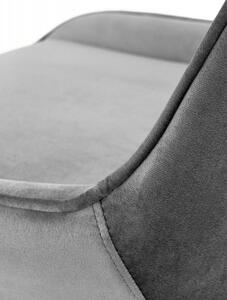 Dětská židle na kolečkách RICO – samet, šedá