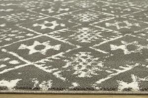 Makro Abra Kusový koberec Karof 2619A 13 Třásně šedý hnědý Rozměr: 80x150 cm