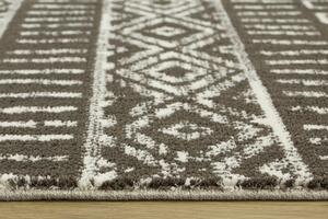 Makro Abra Kusový koberec Karof 2571A 23 Třásně hnědý krémový Rozměr: 120x170 cm