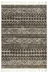 Makro Abra Kusový koberec Karof 2571A 23 Třásně hnědý krémový Rozměr: 120x170 cm