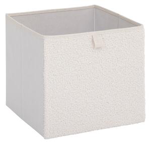 Úložný box Boucle, 31x31x31 cm, krémová