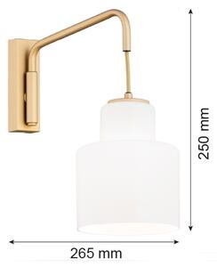 Argon 8371 - Nástěnné svítidlo DIUNA 1xE27/15W/230V zlatá