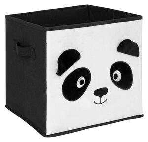 Úložný box Panda, 29x29x29 cm, černá/bílá