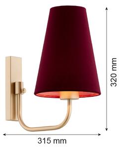 Argon 8313 - Nástěnná lampa SAFIANO 1xE27/15W/230V vínová