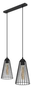 Lustr na lanku TORRI 2xE27/15W/230V černá