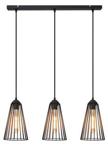 Lustr na lanku TORRI 3xE27/15W/230V černá