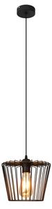 Lustr na lanku TORRI 1xE27/15W/230V pr. 23 cm černá