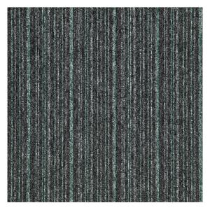Balta, Kobercový čtverec Sonar Lines 4577 zelenočerný 50 x 50 cm, chodba / předsíň