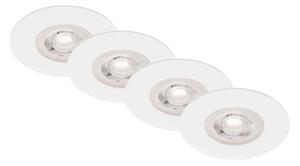 Brilo - SADA 4x LED Koupelnové podhledové svítidlo LED/4,9W/230V IP44 bílá