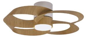 LED stropní ventilátor Rose, dřevěný, tichý DC motor, CCT – Mantra Mantra Iluminación, Rose, stmívatelné, Dřevo, Obývací pokoj, Plast, Moderní