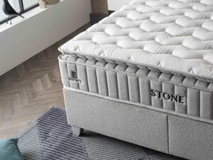 Čalouněná postel STONE NEW s matrací - béžová 180 × 200 cm
