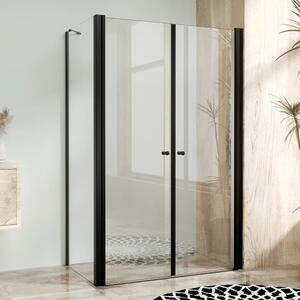 BETA COMBI Black 80x80 Clear Čtvercový sprchový kout bez vaničky