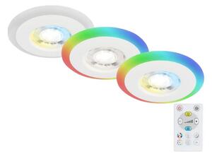 Briloner - SADA 3x LED RGBW Stmívatelné koupelnové svítidlo LED/5W/230V IP44+ DO
