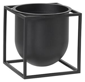 Květináč Kubus Flowerpot Black 14 cm Audo Copenhagen