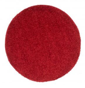 Makro Abra Kulatý koberec shaggy TOKYO 6365A Jednobarevný červený Rozměr: průměr 100 cm
