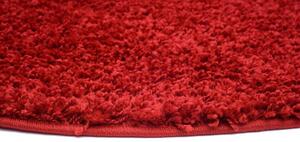 Makro Abra Kulatý koberec shaggy TOKYO 6365A Jednobarevný červený Rozměr: průměr 100 cm